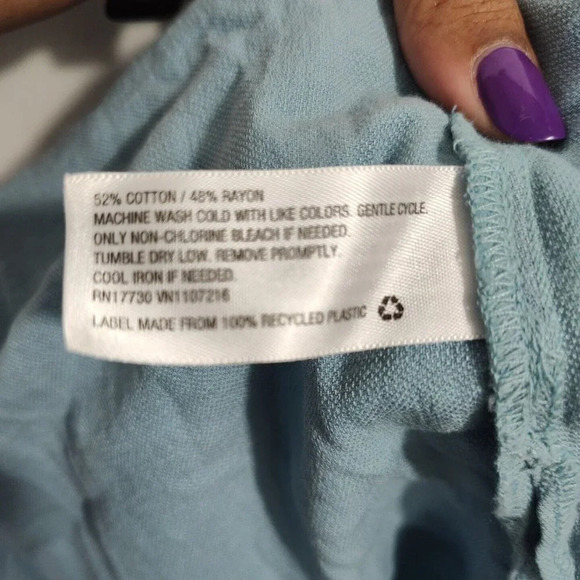 Isabel Maternity by Ingrid & Isabel Blue Top Women Size S Short Sleeve NEW - Picture 6 of 6